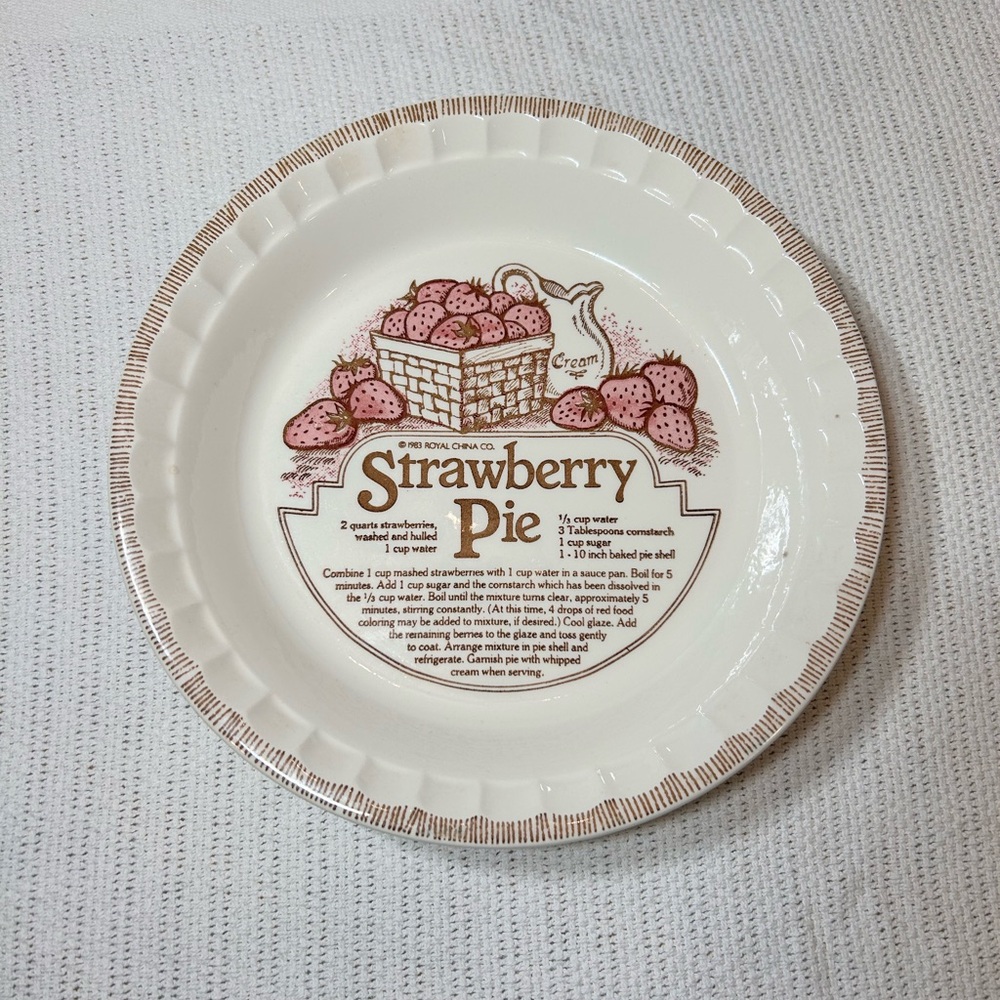 Strawberry Pie Recipe Plate
